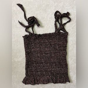 Smocked Doen Printed Top